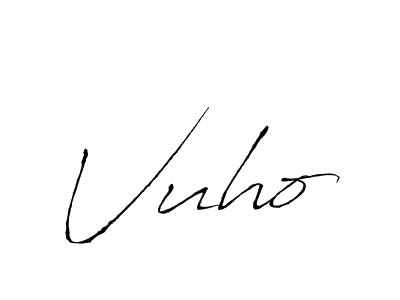 Make a beautiful signature design for name Vuho. With this signature (Antro_Vectra) style, you can create a handwritten signature for free. Vuho signature style 6 images and pictures png