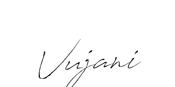 Use a signature maker to create a handwritten signature online. With this signature software, you can design (Antro_Vectra) your own signature for name Vujani. Vujani signature style 6 images and pictures png