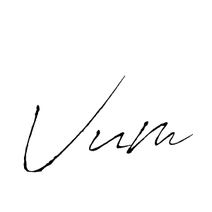 Also we have Vum name is the best signature style. Create professional handwritten signature collection using Antro_Vectra autograph style. Vum signature style 6 images and pictures png