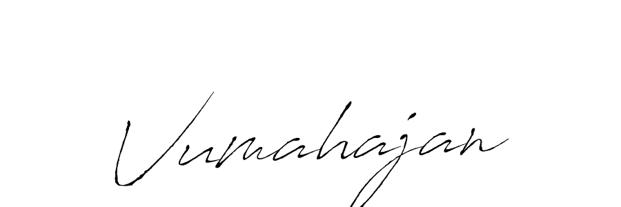 Vumahajan stylish signature style. Best Handwritten Sign (Antro_Vectra) for my name. Handwritten Signature Collection Ideas for my name Vumahajan. Vumahajan signature style 6 images and pictures png