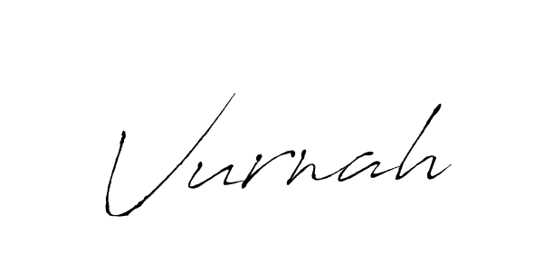Create a beautiful signature design for name Vurnah. With this signature (Antro_Vectra) fonts, you can make a handwritten signature for free. Vurnah signature style 6 images and pictures png