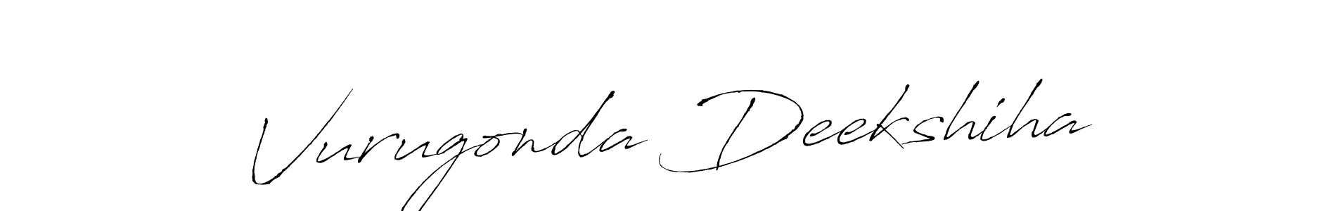 Use a signature maker to create a handwritten signature online. With this signature software, you can design (Antro_Vectra) your own signature for name Vurugonda Deekshiha. Vurugonda Deekshiha signature style 6 images and pictures png