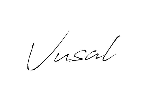 How to make Vusal signature? Antro_Vectra is a professional autograph style. Create handwritten signature for Vusal name. Vusal signature style 6 images and pictures png