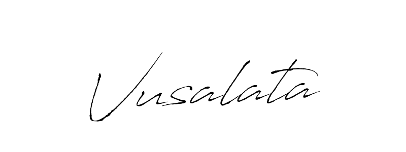 Design your own signature with our free online signature maker. With this signature software, you can create a handwritten (Antro_Vectra) signature for name Vusalata. Vusalata signature style 6 images and pictures png