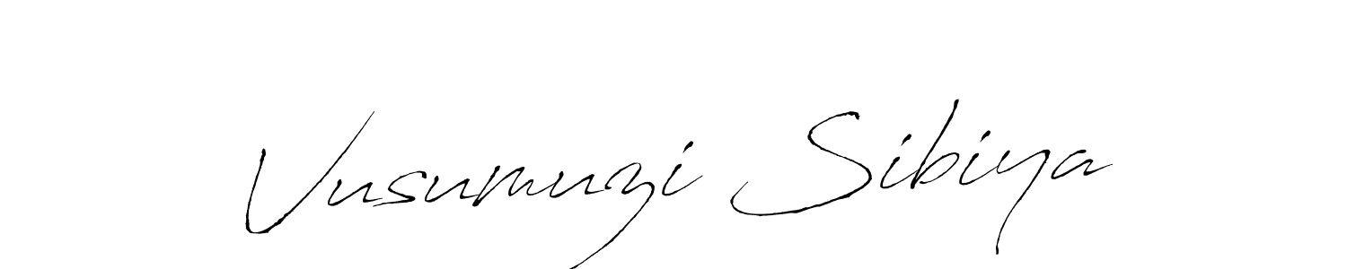 Design your own signature with our free online signature maker. With this signature software, you can create a handwritten (Antro_Vectra) signature for name Vusumuzi Sibiya. Vusumuzi Sibiya signature style 6 images and pictures png
