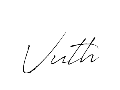 Antro_Vectra is a professional signature style that is perfect for those who want to add a touch of class to their signature. It is also a great choice for those who want to make their signature more unique. Get Vuth name to fancy signature for free. Vuth signature style 6 images and pictures png