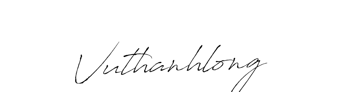 How to make Vuthanhlong name signature. Use Antro_Vectra style for creating short signs online. This is the latest handwritten sign. Vuthanhlong signature style 6 images and pictures png