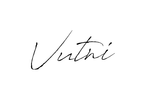 How to make Vutni signature? Antro_Vectra is a professional autograph style. Create handwritten signature for Vutni name. Vutni signature style 6 images and pictures png