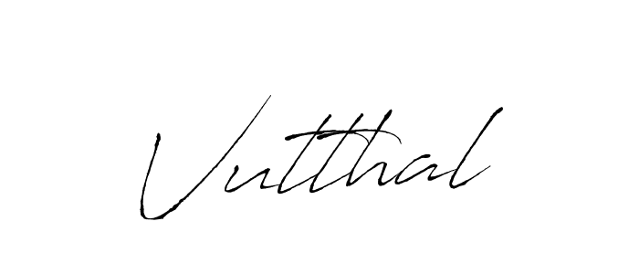 Vutthal stylish signature style. Best Handwritten Sign (Antro_Vectra) for my name. Handwritten Signature Collection Ideas for my name Vutthal. Vutthal signature style 6 images and pictures png