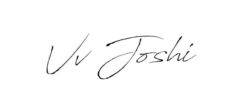 if you are searching for the best signature style for your name Vv Joshi. so please give up your signature search. here we have designed multiple signature styles  using Antro_Vectra. Vv Joshi signature style 6 images and pictures png