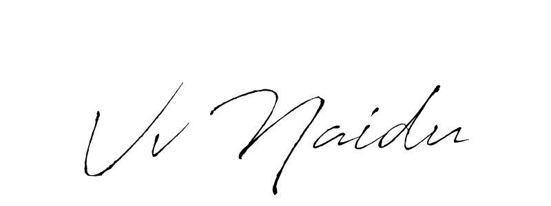 Vv Naidu stylish signature style. Best Handwritten Sign (Antro_Vectra) for my name. Handwritten Signature Collection Ideas for my name Vv Naidu. Vv Naidu signature style 6 images and pictures png