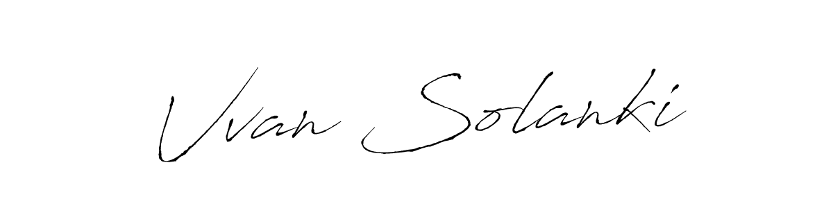 You should practise on your own different ways (Antro_Vectra) to write your name (Vvan Solanki) in signature. don't let someone else do it for you. Vvan Solanki signature style 6 images and pictures png