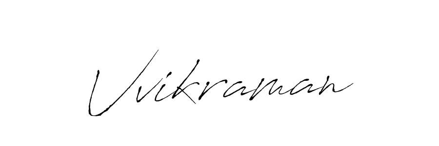 Design your own signature with our free online signature maker. With this signature software, you can create a handwritten (Antro_Vectra) signature for name Vvikraman. Vvikraman signature style 6 images and pictures png