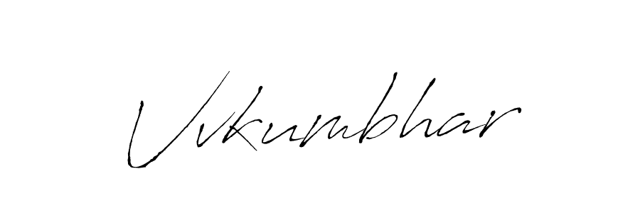 Make a beautiful signature design for name Vvkumbhar. With this signature (Antro_Vectra) style, you can create a handwritten signature for free. Vvkumbhar signature style 6 images and pictures png