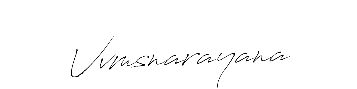 Use a signature maker to create a handwritten signature online. With this signature software, you can design (Antro_Vectra) your own signature for name Vvmsnarayana. Vvmsnarayana signature style 6 images and pictures png