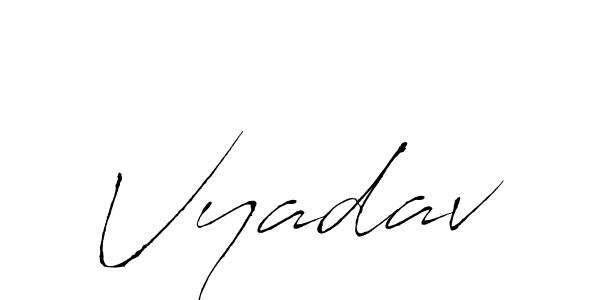 Create a beautiful signature design for name Vyadav. With this signature (Antro_Vectra) fonts, you can make a handwritten signature for free. Vyadav signature style 6 images and pictures png