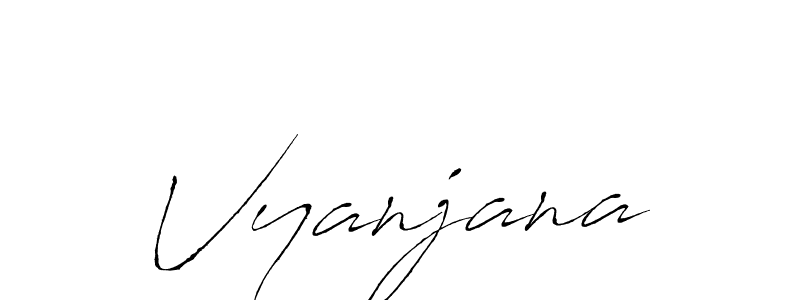 Use a signature maker to create a handwritten signature online. With this signature software, you can design (Antro_Vectra) your own signature for name Vyanjana. Vyanjana signature style 6 images and pictures png