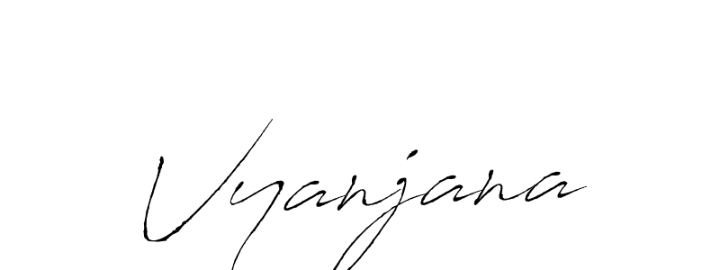 Use a signature maker to create a handwritten signature online. With this signature software, you can design (Antro_Vectra) your own signature for name Vyanjana. Vyanjana signature style 6 images and pictures png