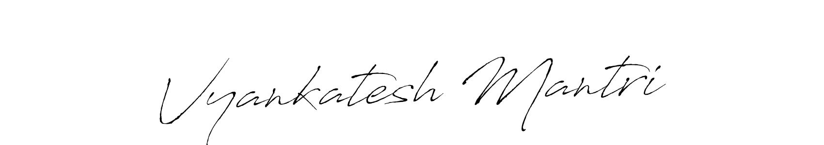 How to make Vyankatesh Mantri name signature. Use Antro_Vectra style for creating short signs online. This is the latest handwritten sign. Vyankatesh Mantri signature style 6 images and pictures png