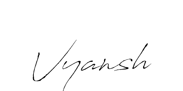 Create a beautiful signature design for name Vyansh. With this signature (Antro_Vectra) fonts, you can make a handwritten signature for free. Vyansh signature style 6 images and pictures png