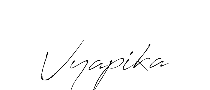 Create a beautiful signature design for name Vyapika. With this signature (Antro_Vectra) fonts, you can make a handwritten signature for free. Vyapika signature style 6 images and pictures png