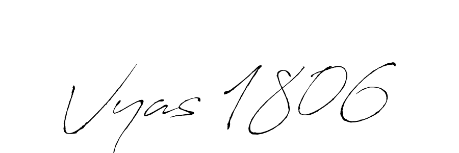 The best way (Antro_Vectra) to make a short signature is to pick only two or three words in your name. The name Vyas 1806 include a total of six letters. For converting this name. Vyas 1806 signature style 6 images and pictures png