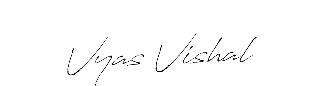 Vyas Vishal stylish signature style. Best Handwritten Sign (Antro_Vectra) for my name. Handwritten Signature Collection Ideas for my name Vyas Vishal. Vyas Vishal signature style 6 images and pictures png