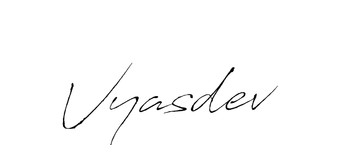 Vyasdev stylish signature style. Best Handwritten Sign (Antro_Vectra) for my name. Handwritten Signature Collection Ideas for my name Vyasdev. Vyasdev signature style 6 images and pictures png