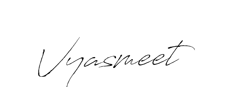 How to make Vyasmeet signature? Antro_Vectra is a professional autograph style. Create handwritten signature for Vyasmeet name. Vyasmeet signature style 6 images and pictures png