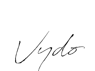 You should practise on your own different ways (Antro_Vectra) to write your name (Vydo) in signature. don't let someone else do it for you. Vydo signature style 6 images and pictures png