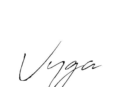 Vyga stylish signature style. Best Handwritten Sign (Antro_Vectra) for my name. Handwritten Signature Collection Ideas for my name Vyga. Vyga signature style 6 images and pictures png