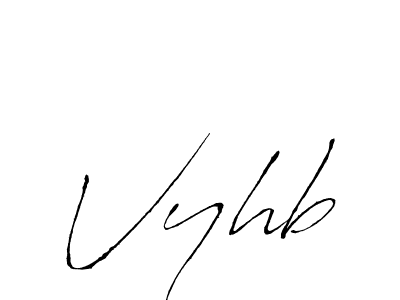 Create a beautiful signature design for name Vyhb. With this signature (Antro_Vectra) fonts, you can make a handwritten signature for free. Vyhb signature style 6 images and pictures png
