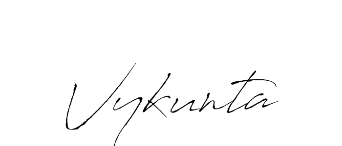 Antro_Vectra is a professional signature style that is perfect for those who want to add a touch of class to their signature. It is also a great choice for those who want to make their signature more unique. Get Vykunta name to fancy signature for free. Vykunta signature style 6 images and pictures png