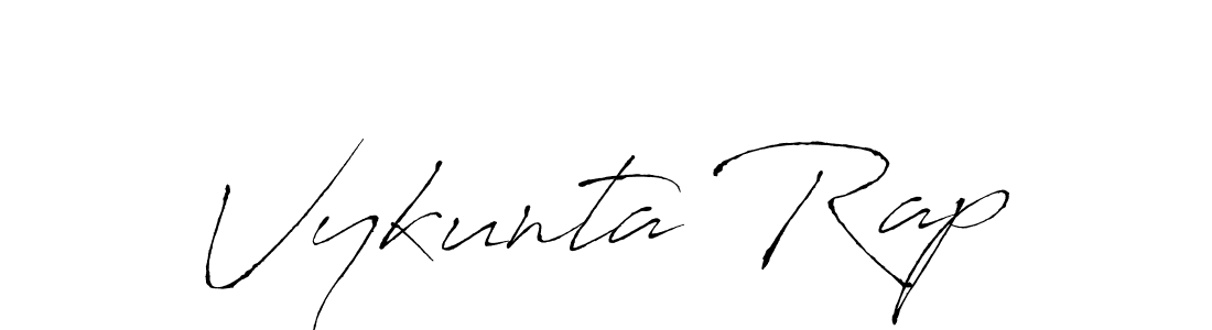 Make a beautiful signature design for name Vykunta Rap. With this signature (Antro_Vectra) style, you can create a handwritten signature for free. Vykunta Rap signature style 6 images and pictures png