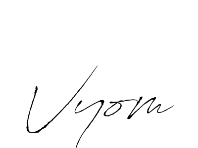 How to make Vyom name signature. Use Antro_Vectra style for creating short signs online. This is the latest handwritten sign. Vyom signature style 6 images and pictures png