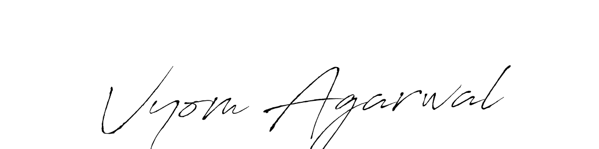 Also You can easily find your signature by using the search form. We will create Vyom Agarwal name handwritten signature images for you free of cost using Antro_Vectra sign style. Vyom Agarwal signature style 6 images and pictures png