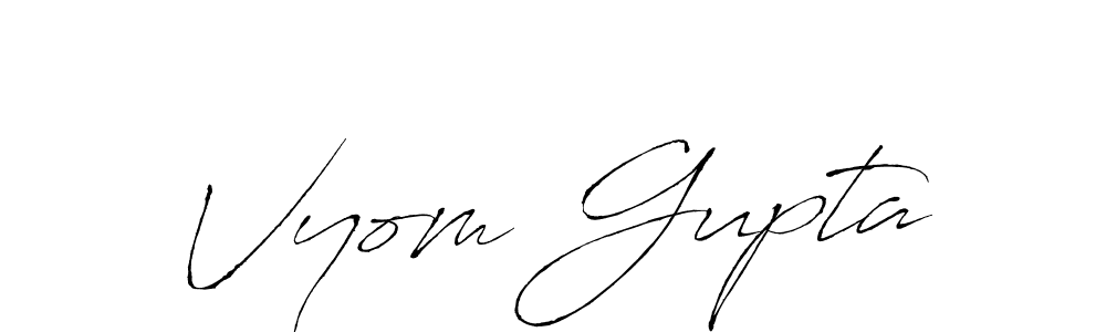 This is the best signature style for the Vyom Gupta name. Also you like these signature font (Antro_Vectra). Mix name signature. Vyom Gupta signature style 6 images and pictures png