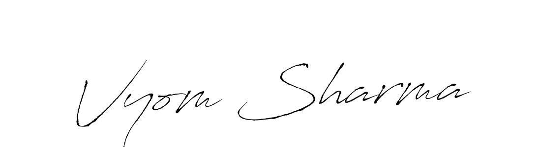 This is the best signature style for the Vyom Sharma name. Also you like these signature font (Antro_Vectra). Mix name signature. Vyom Sharma signature style 6 images and pictures png