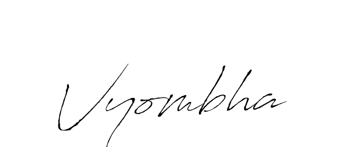 Design your own signature with our free online signature maker. With this signature software, you can create a handwritten (Antro_Vectra) signature for name Vyombha. Vyombha signature style 6 images and pictures png
