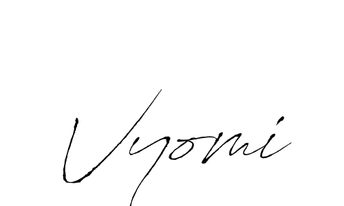Vyomi stylish signature style. Best Handwritten Sign (Antro_Vectra) for my name. Handwritten Signature Collection Ideas for my name Vyomi. Vyomi signature style 6 images and pictures png