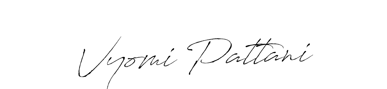 Make a beautiful signature design for name Vyomi Pattani. Use this online signature maker to create a handwritten signature for free. Vyomi Pattani signature style 6 images and pictures png