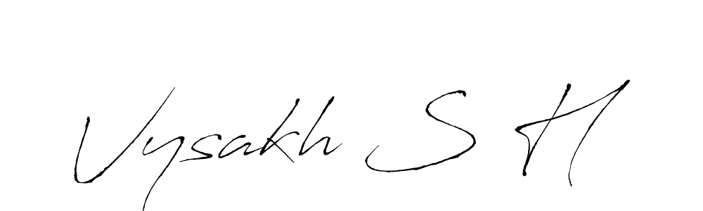 How to make Vysakh S H signature? Antro_Vectra is a professional autograph style. Create handwritten signature for Vysakh S H name. Vysakh S H signature style 6 images and pictures png