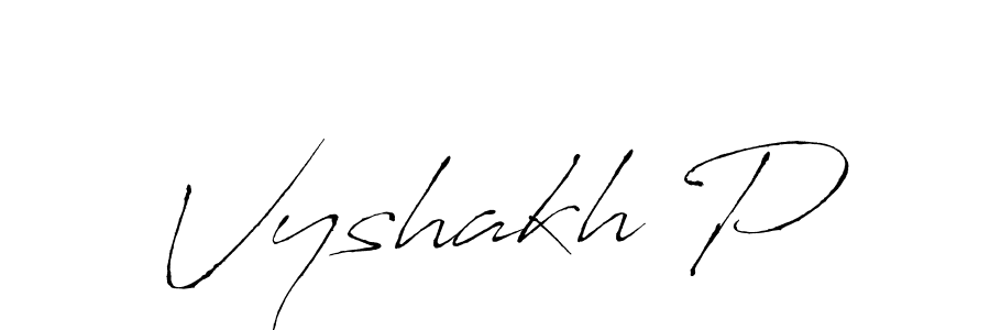 Make a beautiful signature design for name Vyshakh P. With this signature (Antro_Vectra) style, you can create a handwritten signature for free. Vyshakh P signature style 6 images and pictures png