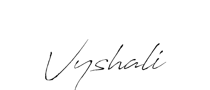 The best way (Antro_Vectra) to make a short signature is to pick only two or three words in your name. The name Vyshali include a total of six letters. For converting this name. Vyshali signature style 6 images and pictures png