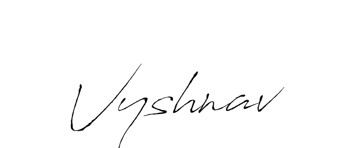 How to make Vyshnav signature? Antro_Vectra is a professional autograph style. Create handwritten signature for Vyshnav name. Vyshnav signature style 6 images and pictures png