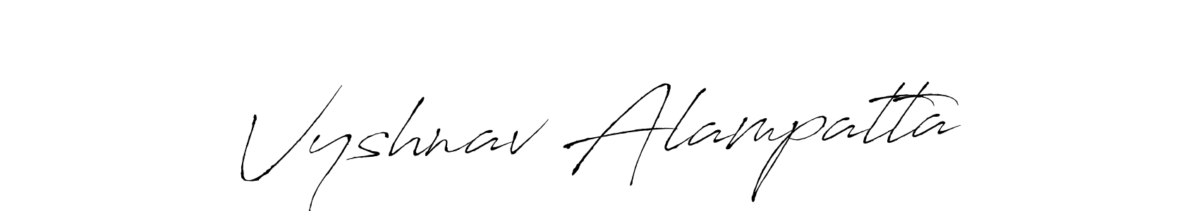 You should practise on your own different ways (Antro_Vectra) to write your name (Vyshnav Alampatta) in signature. don't let someone else do it for you. Vyshnav Alampatta signature style 6 images and pictures png