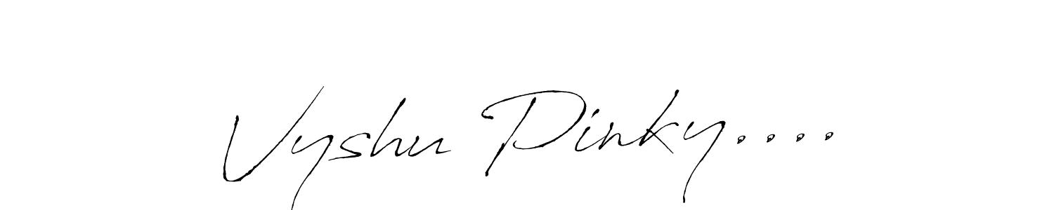 Also we have Vyshu Pinky.... name is the best signature style. Create professional handwritten signature collection using Antro_Vectra autograph style. Vyshu Pinky.... signature style 6 images and pictures png