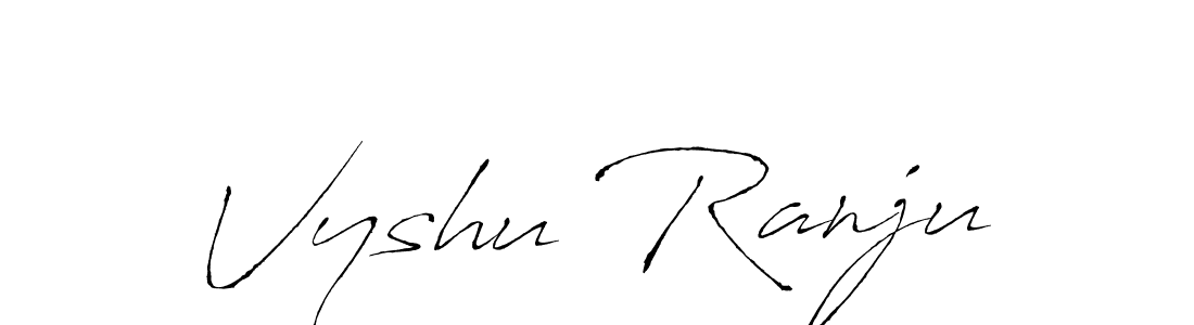 How to make Vyshu Ranju name signature. Use Antro_Vectra style for creating short signs online. This is the latest handwritten sign. Vyshu Ranju signature style 6 images and pictures png