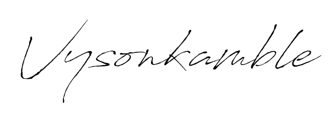Also You can easily find your signature by using the search form. We will create Vysonkamble name handwritten signature images for you free of cost using Antro_Vectra sign style. Vysonkamble signature style 6 images and pictures png