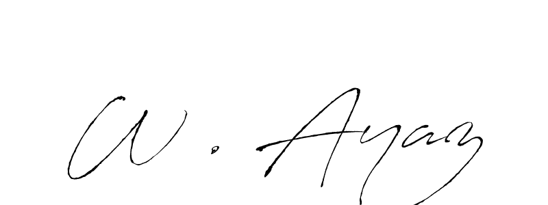 Also You can easily find your signature by using the search form. We will create W . Ayaz name handwritten signature images for you free of cost using Antro_Vectra sign style. W . Ayaz signature style 6 images and pictures png